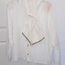 White & Gold Blouse Image 3