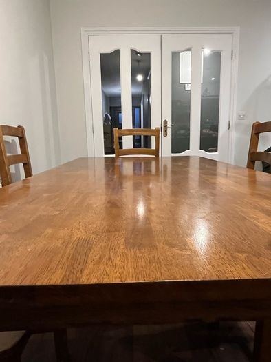 Hardwood Dining Table and 6 Chairs