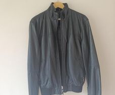 Black Genuine Leather Jacket M&S Autograph