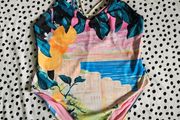 H&amp;M Italian beach scene swimsuit Size M