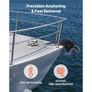 Vertical Fishing Windlass, 12V DC 600W, Windlass Anchor Systems Fit for 6.35 mm Chain or 14.3 & 15.9 mm Nylon Rope, Max Pull 320 kg, 316 Stainless Steel Construction, for Boats 6-11 m Image 6