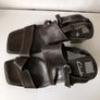 Clarks Dark Brown Leather Square Toe Sandals - Size 6 (UK 6) Image 3
