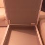 Cream fabric upholstered footstool with storage FINAL REDUCTION Image 4