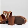 Tan Leather Clogs Image 4