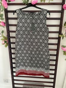 dress Bnwt Streetone sleeveless black & white print dress size 12