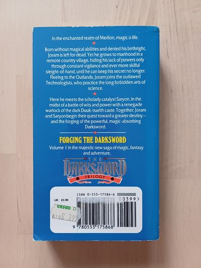 Forging the Darksword Trilogy Vol #1 by Tracy Hickman (Fantasy Paperback 1991)