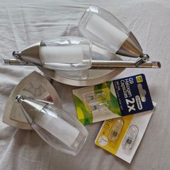 Silver desk lights & bulbs