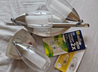 Silver desk lights & bulbs