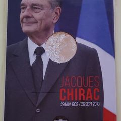France 10 Euro Commemorative Silver Coin 2020 - Jacques Chirac. In Blister Card. UNCIRCULATED.