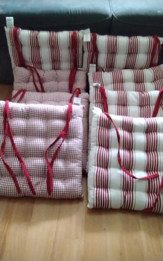 Chair Cushions x 8 or Two Sets of Four (4)
