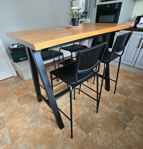 High Kitchen Table & 4 Chairs