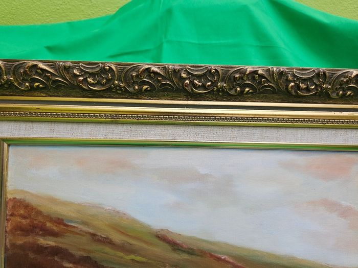 Beautiful Vintage Oil Painting "Carlingford Lough" (1991) by Dublin Artist L. Rothwell  Framed