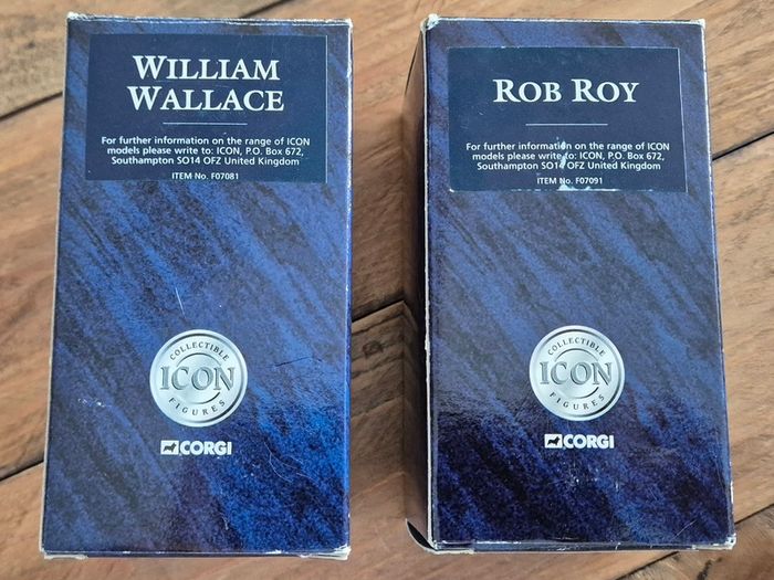 William Wallace and Rob Roy Corgi Icon Diecast figures