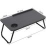 Laptop Desk, Laptop Bed Table with Foldable Legs & Cup Slot Image 2