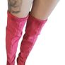 Bugundy thigh high boots Image 5