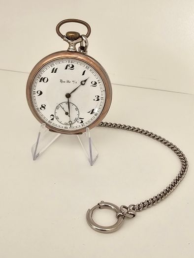 Antique Early 1900s Silver Pocket Watch Swiss made