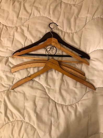 5 Wooden Clothes Hangers