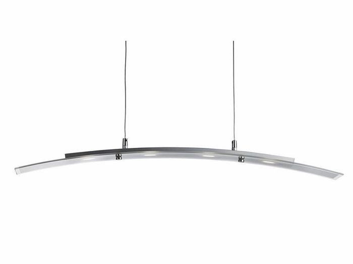 Searchlight Curve 4 Light Satin Silver with Frosted Glass
