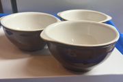 3 Brown Soup Bowls
