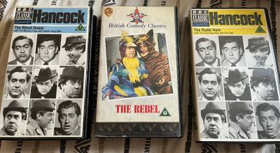 VHS tapes of Tony Hancock - The Rebel and 2 x Hancock's Half Hour