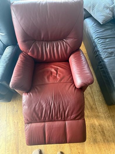 Two Leather reclining armchairs