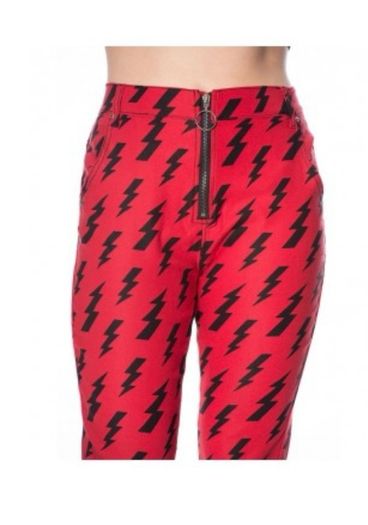 Banned Apparel Red Women's Trousers Size L