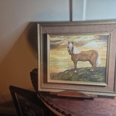 oil painting,Diane Pudnick,1980,cornish pony