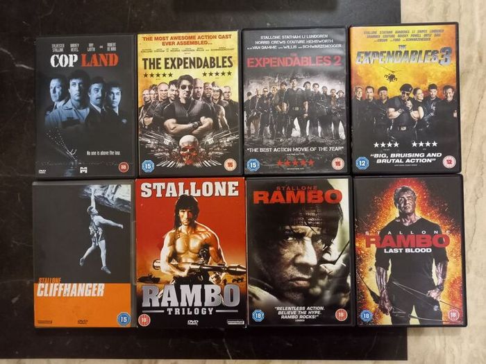Sylvester Stallone Dvd Collection Bundle Action Drama Rocky Rambo CREED Expendables Etc