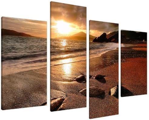 Large Sunset Beach Canvas Wall Art Pictures Living Room Prints XL 4131