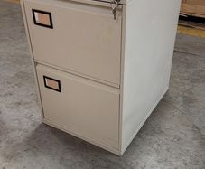 triumph 2 drawer metal filing cabinet with key