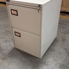 triumph 2 drawer metal filing cabinet with key