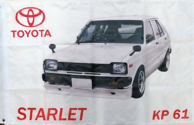 Toyota Starlet KP61 White Flag.