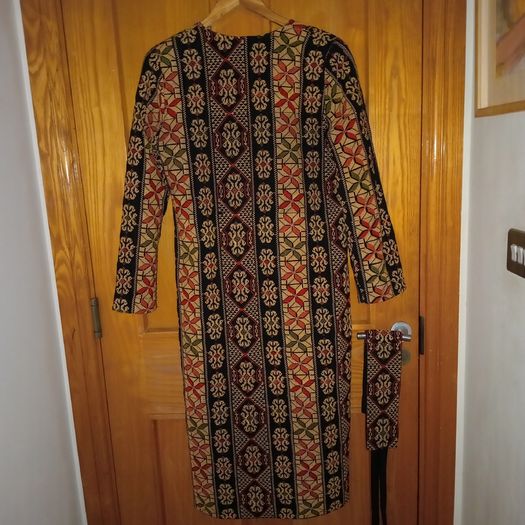 Nepali Haute Couture Traditional Costume Unisex Long Coat and Headdress.