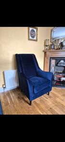 Bella navy arm chair