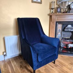 Bella navy arm chair