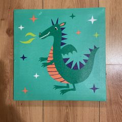 Light-up dragon canvas wall art 30x30cm