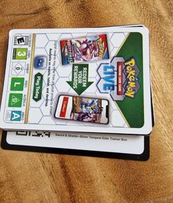 pokemon 105 unused code cards. Sent Direct to WhatsApp