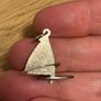 A Pair of Vintage Silver Boat Pendants Image 3