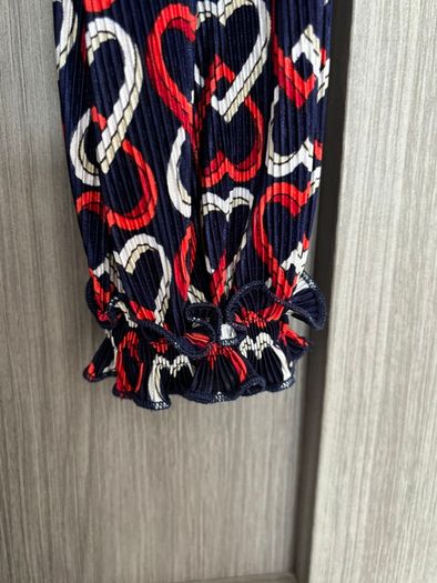River Island heart print pleated dress (UK 14)