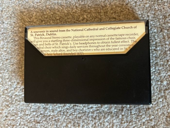 Collectible Binaural Stereo Cassette Tape - Choir of St Patrick's Cathedral Dublin 1982
