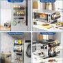 Magnetic Spice Rack for Refrigerator, 3 Pack Magnetic Shelf, Fridge Organizer Shelves for Kitchen Organization and Storage, Moveable Space Saver Seasoning Racks with 8 Hooks Image 6