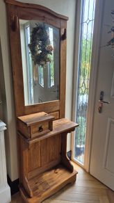 hall storage with mirror