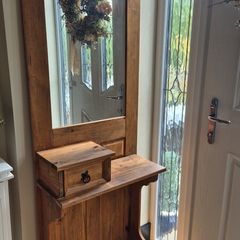 hall storage with mirror