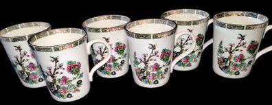 6 Crown Tent mugs Staffordshire
