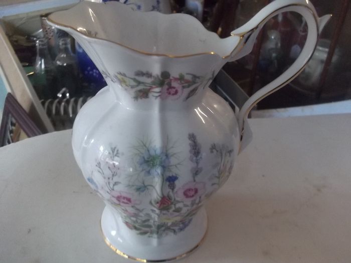 a vintage aynsley water jug wile tudor bone china