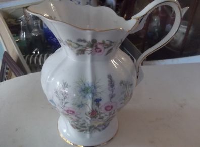 a vintage aynsley water jug wile tudor bone china