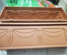 2 x 60cm Venetian Window Box Terracotta + 40lts soil