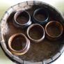 Wooden Napkin Ring holders-set Of 5 Vintage With Storage Box Image 2