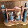 Vintage wooden bears on swing ornament Image 2