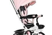 6 in 1 Baby Tricycle Toddler Stroller Pedal Tricycle w/ Reversible Seat Adjustable Removable Handle Canopy Handrail Belt Storage Footrest Clutch for 1-5 Years Old Pink MULTIPLE COLOURS AVAILABLE (FREE POSTAGE)